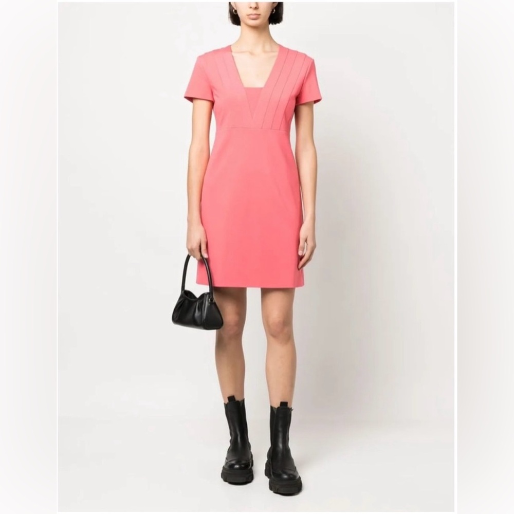 Hugo boss square neck 575$ salmon colored dress